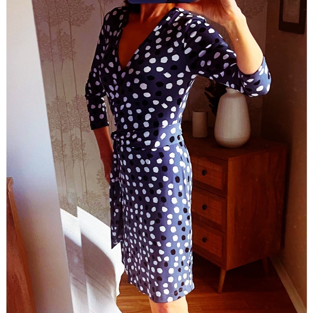 Banana Republic polka dot wrap dress
